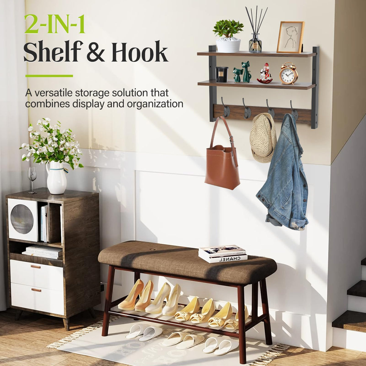 Orapoke coat hooks wall mount with practical hanging spots