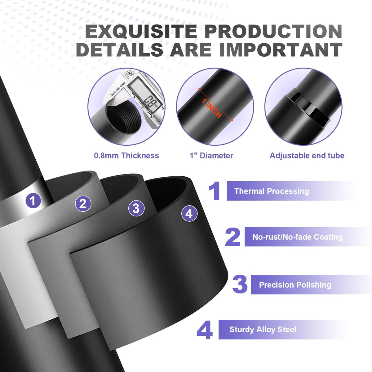 OrbitOasis 15-minute installation curtain rod with drill-ready hardware.