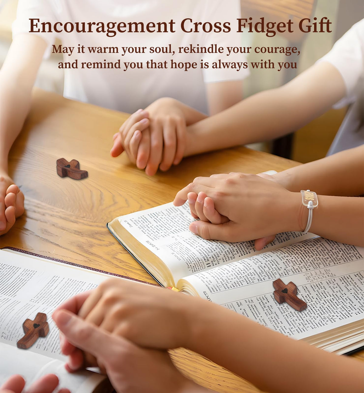 OrbitShell organza gift bags with crosses for premium presentation.