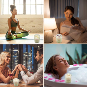 ORCHID AURA jasmine sandalwood fragrance label creates a romantic mood.