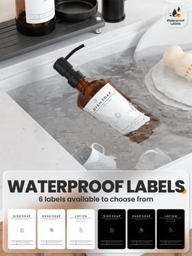 ORCHID HOME waterproof labels keeping bottles organized and stylish