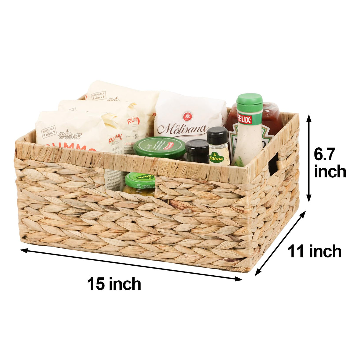 ORDELITE basket with built-in handles for easy transport