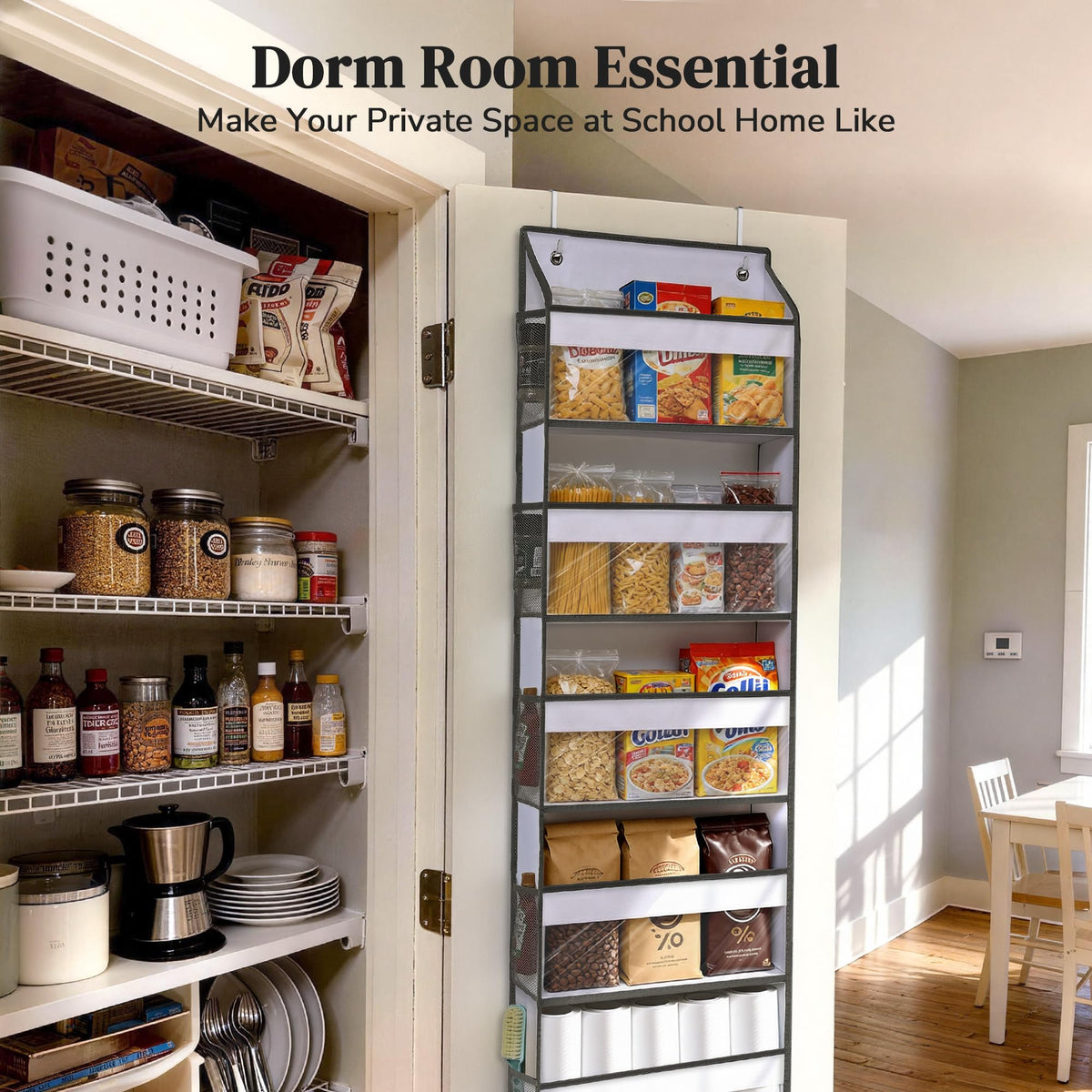Ordovibe organizer with clear windows helps locate snacks and toiletries quickly