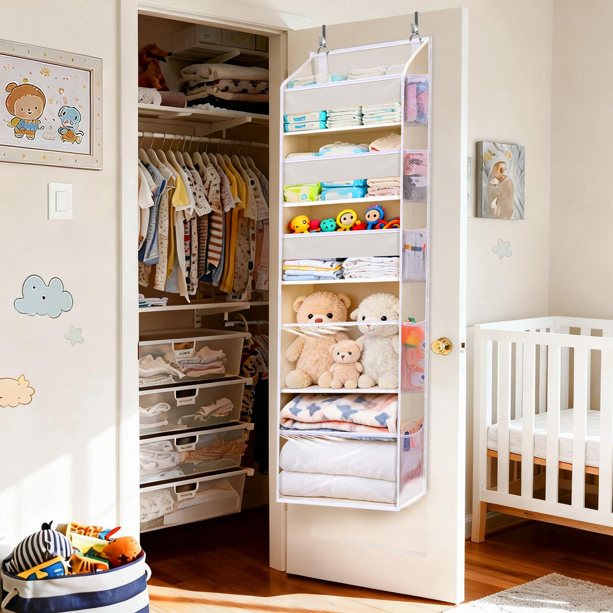 Ordovibe versatile door storage supports clothing, linens, toys, and daily essentials.