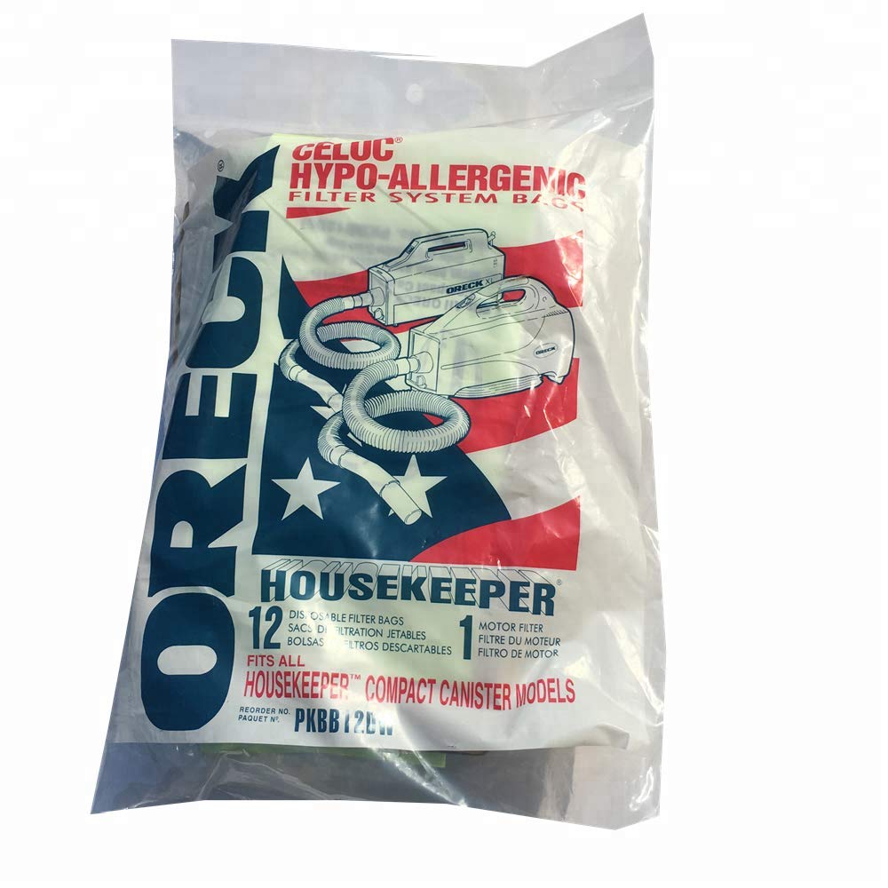 Oreck PKBB12DW bags pack for quick replacements.