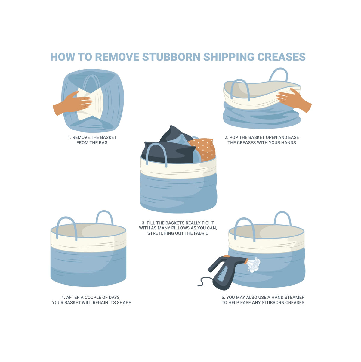 OrganiHaus Rainbow baskets are machine washable for easy maintenance