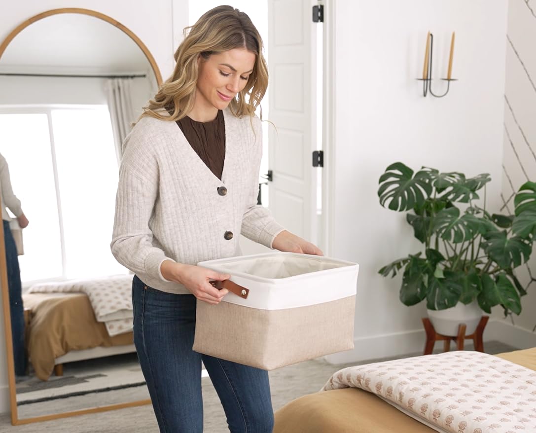 OrganiHaus three-pack fits neatly on standard shelves