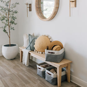 OrganiHaus open-top design lets you see contents at a glance.