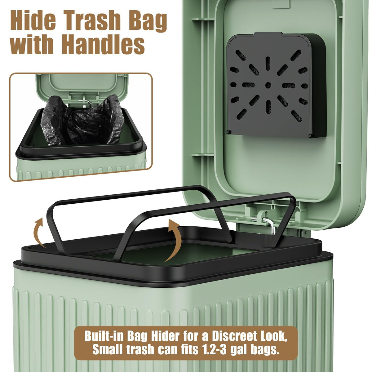 Organizelink wall-mount bag dispenser simplifies bag management.
