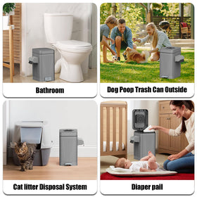 Organizelink dual-lid operation offers flexible, sanitary waste disposal