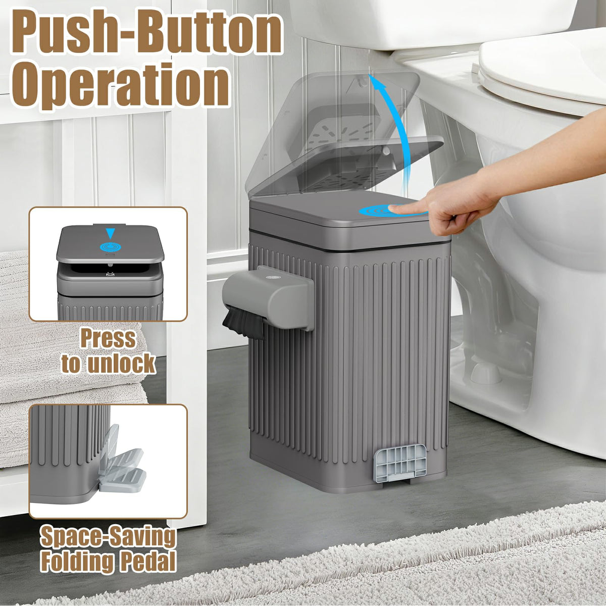 Organizelink five-liter dog waste bin suits small yards and apartments