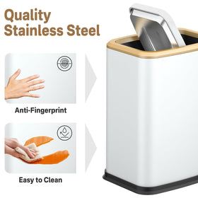 organizelink pet-proof swing lid prevents dogs from tipping the bin