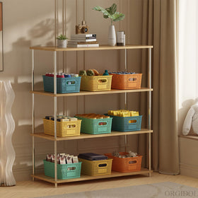 ORGIDOL space-saving plastic storage bin for compact areas