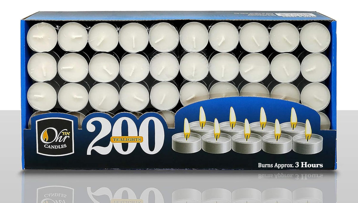 OHR tea light candles enhance centerpieces and decor with clean, odorless glow.