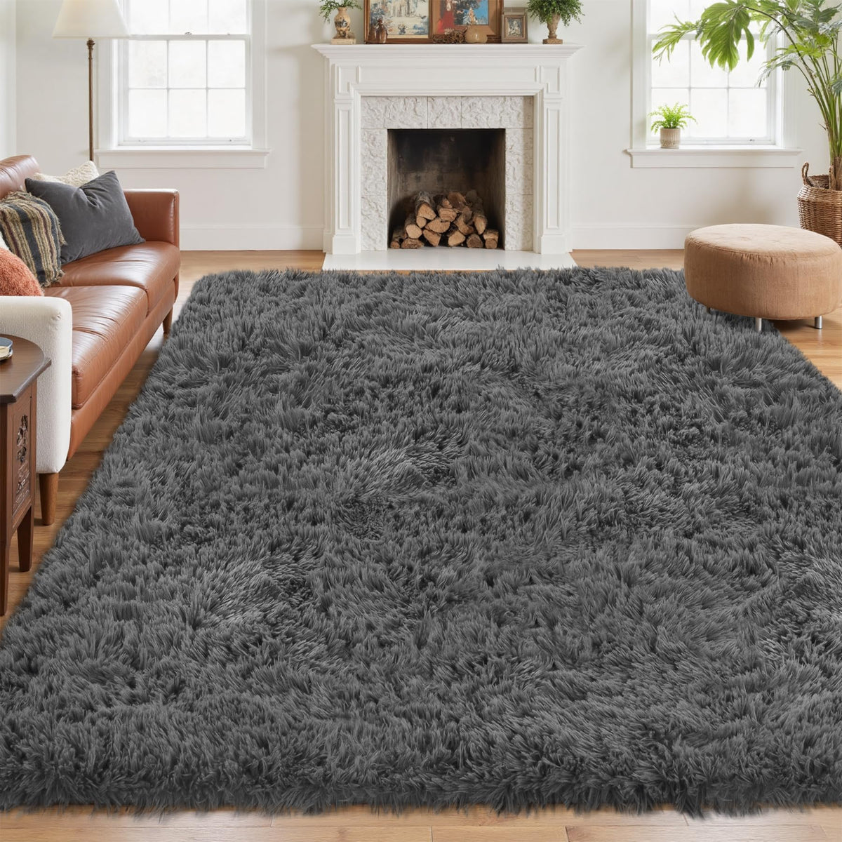 Oriannal bedroom rug plush velvet pile adds luxurious texture