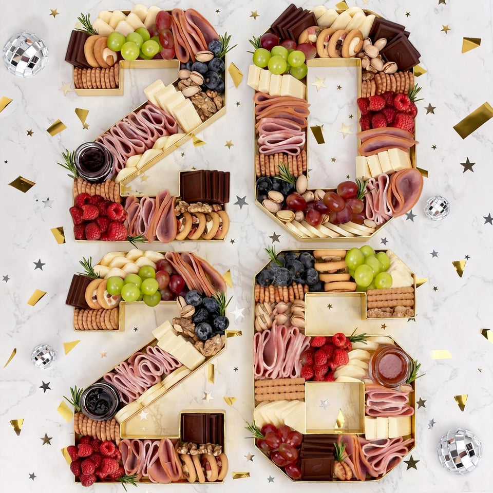 ORIENTAL CHERRY 2026 number tray on display, a chic graduation centerpiece option.