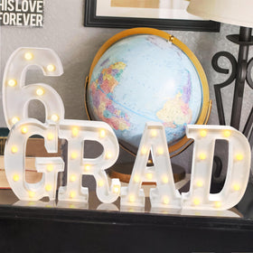 Oriental Cherry Grad 2026 LED letters ready for display and decorative lighting.