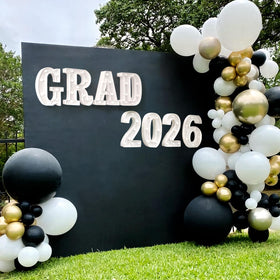 Oriental Cherry Grad 2026 LED letters provide festive ambiance for celebrations.