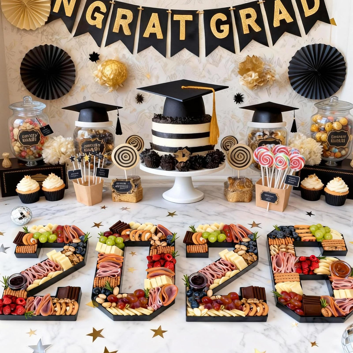 Oriental Cherry kindergarten-to-college party-tray for multi-age celebrations