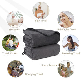 Orighty towel used in yoga setting for quick post-workout refresh.