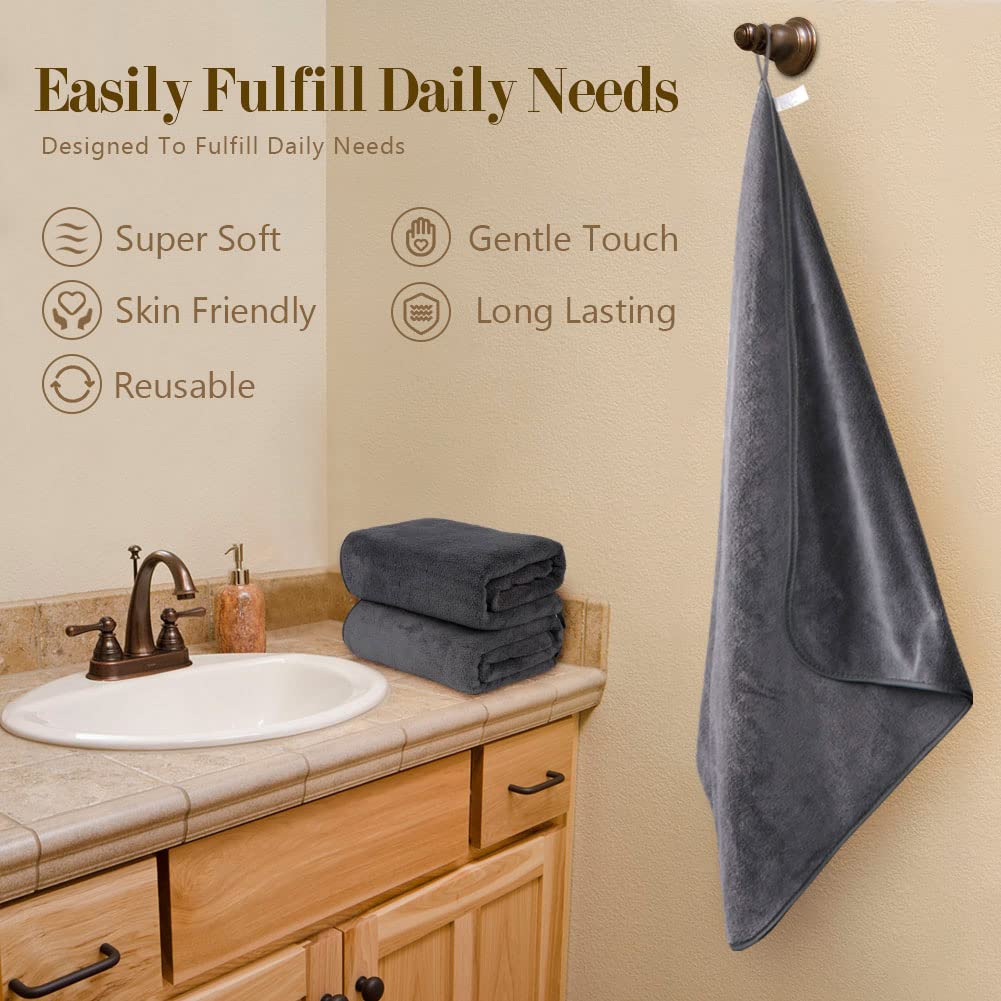Orighty towel features hanging loop and clean edges for easy care.