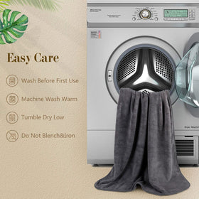 Orighty microfiber towels close-up shows ultra-soft, lint-free fabric.