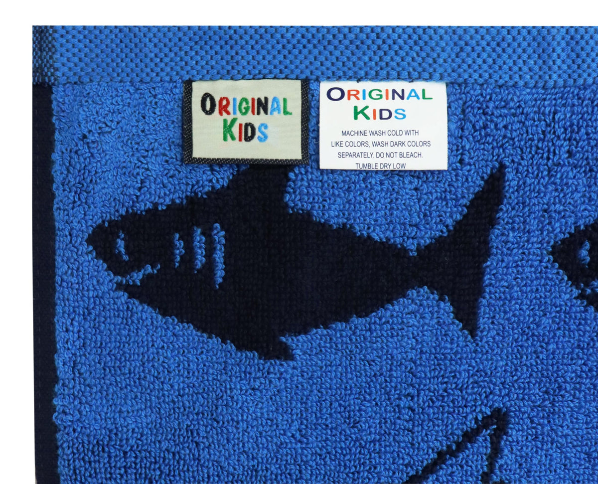 Original Kids Shark Attack towel suitable for bath, pool, and beach