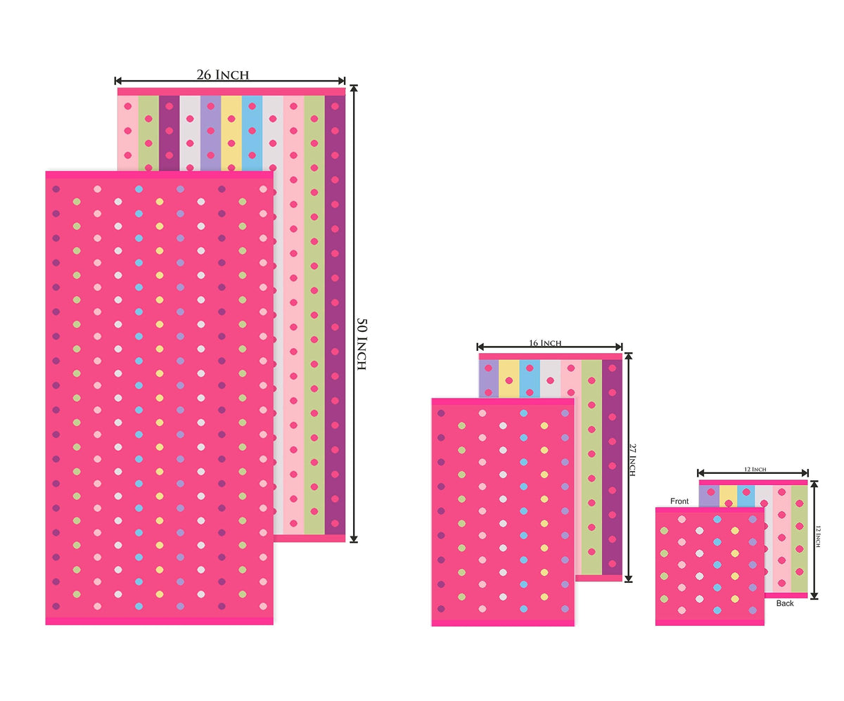 ORIGINAL KIDS Sugar & Spice towels folded demonstrate compact, cozy bath-time essentials.