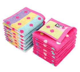 Original Kids wash cloths pink multicolor pack for gentle daily use.