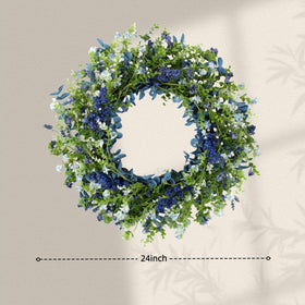 Orilium gradient blue-white paper flowers provide year-round decorative flair.