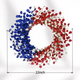 Orilium wreath with durable iron frame and fade-resistant flowers for year-round charm.