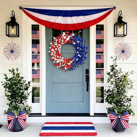 Orilium front door decor ideal for Memorial Day and Independence Day.