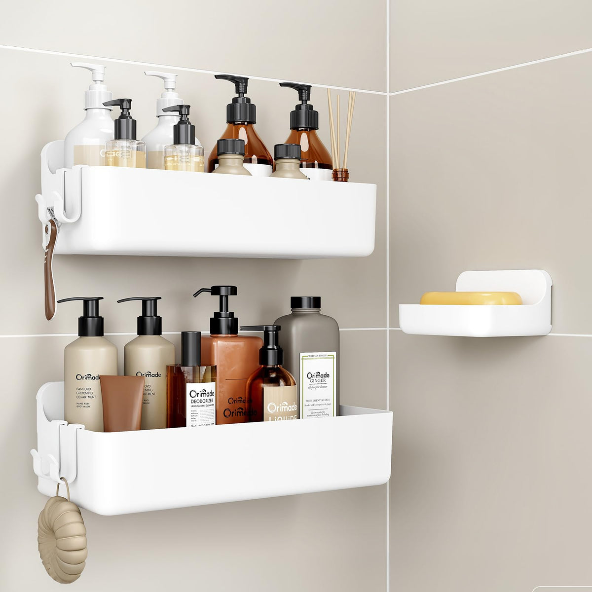 Orimade shower caddy 2 large secures organized storage in the shower