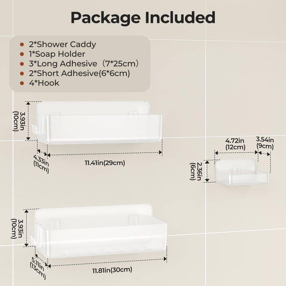 Orimade 3-pack in a dorm bathroom setup for compact storage