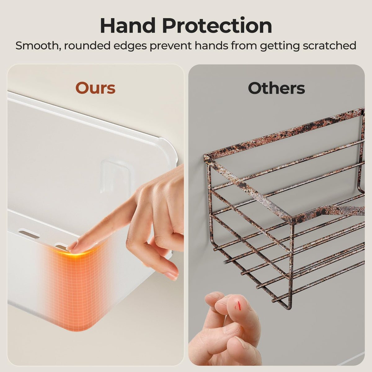 Orimade shower caddy hollow bottom design for fast drainage and quick drying
