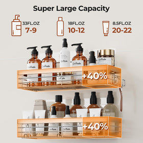 Orimade adhesive strip secures the caddy without drilling for flexible placement.
