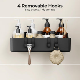 Orimade four hooks offer versatile storage for towels and accessories.