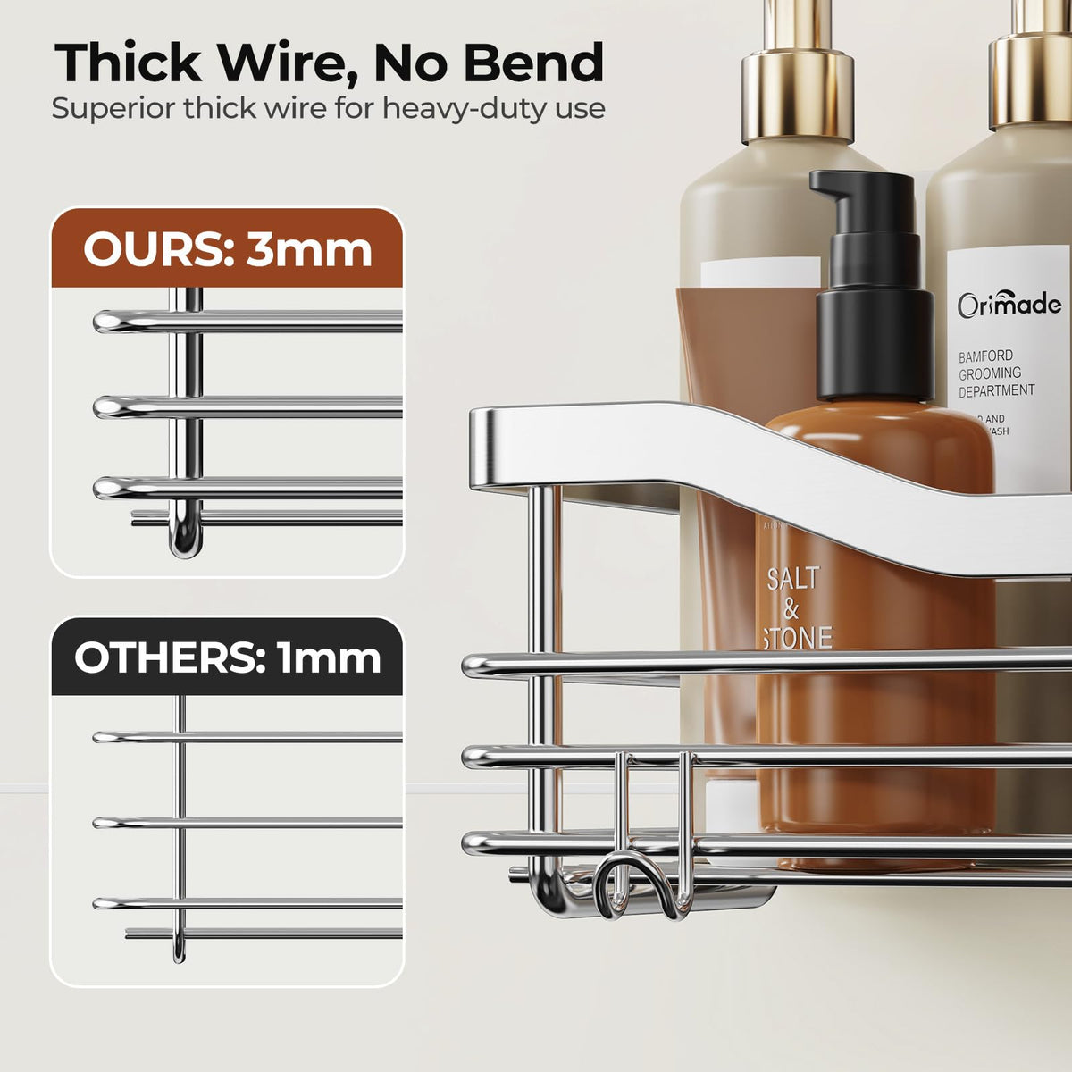 Two-pack Orimade bathroom storage caddies for increased capacity