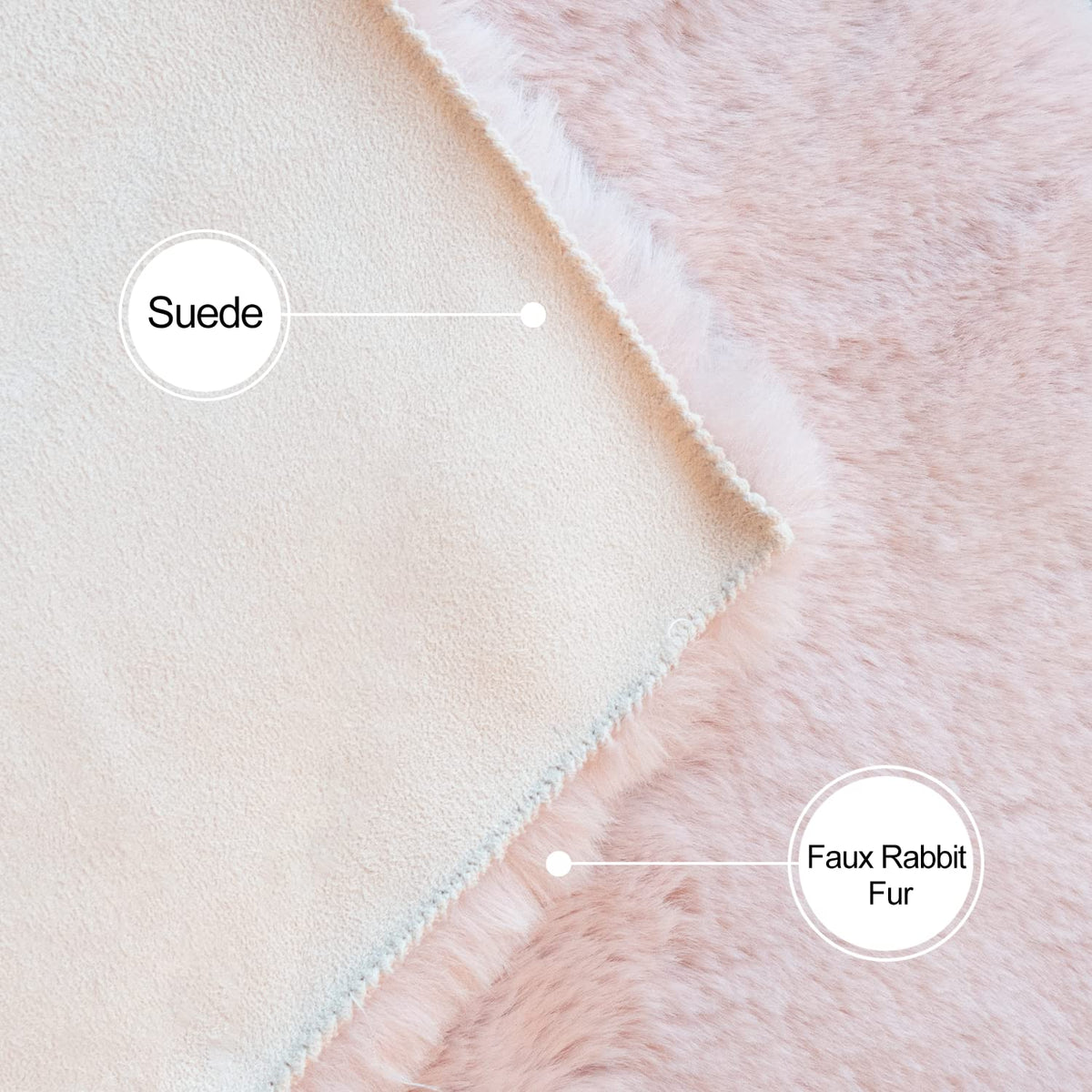ORINOVA pink fuzzy rug on chair adds soft cushioning