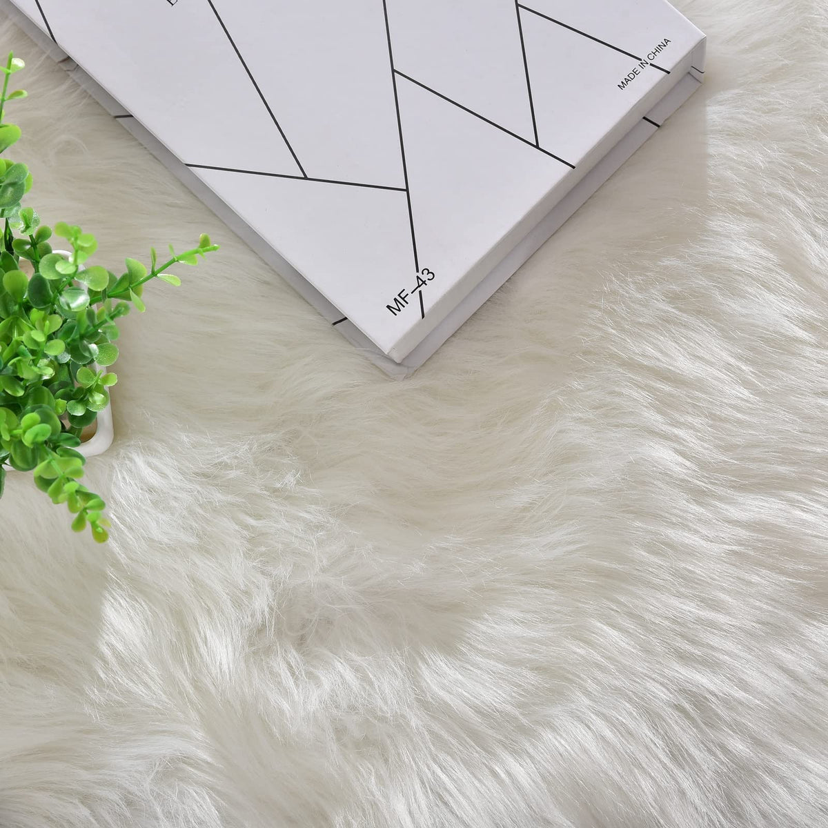 ORINOVA white faux sheepskin rug living room cozy corner style and warmth