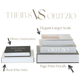 ORITZIO large decorative books ideal for a stylish living room display.