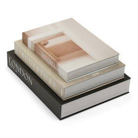 ORITZIO large-format books provide clutter-free concealment on coffee tables.
