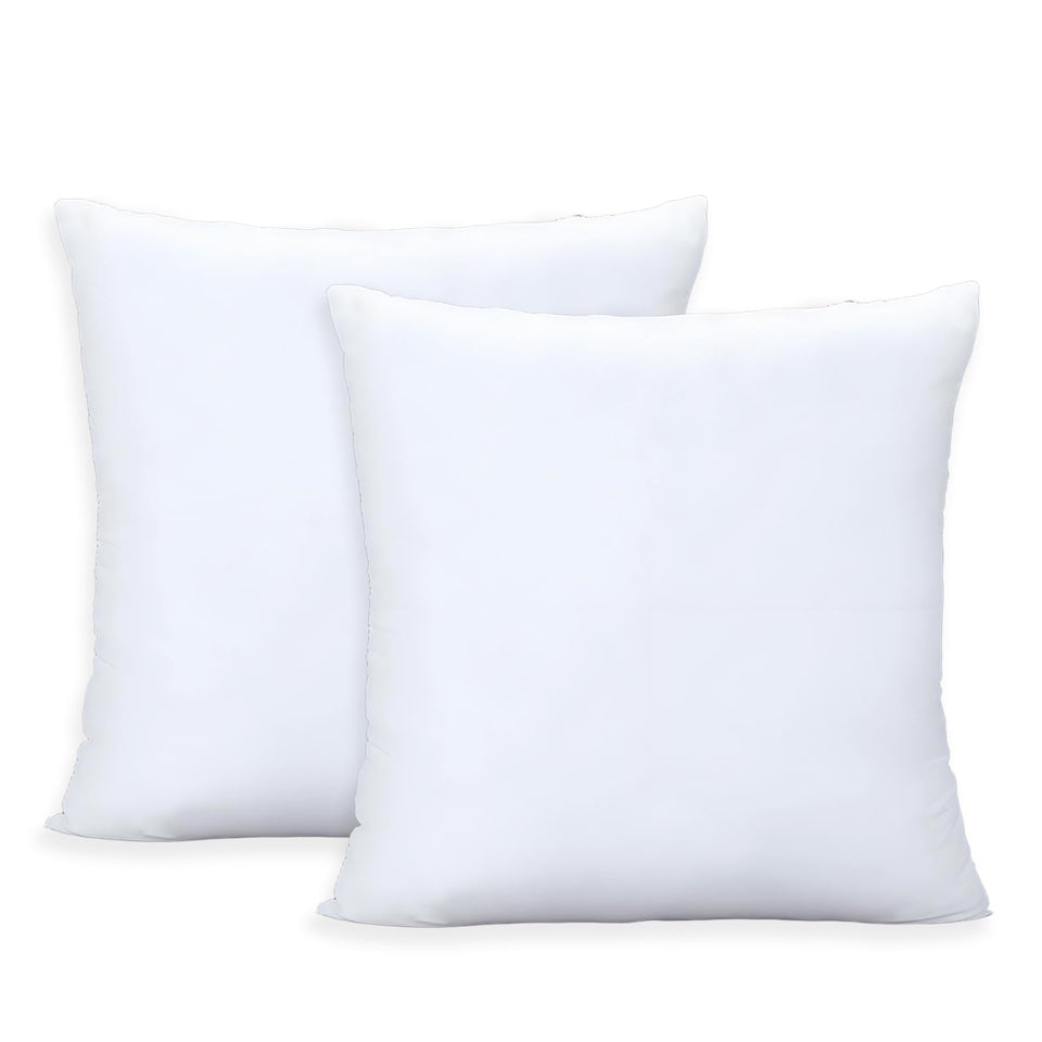 ORJ white 20x20 pillow inserts for sofa decor and plush comfort.