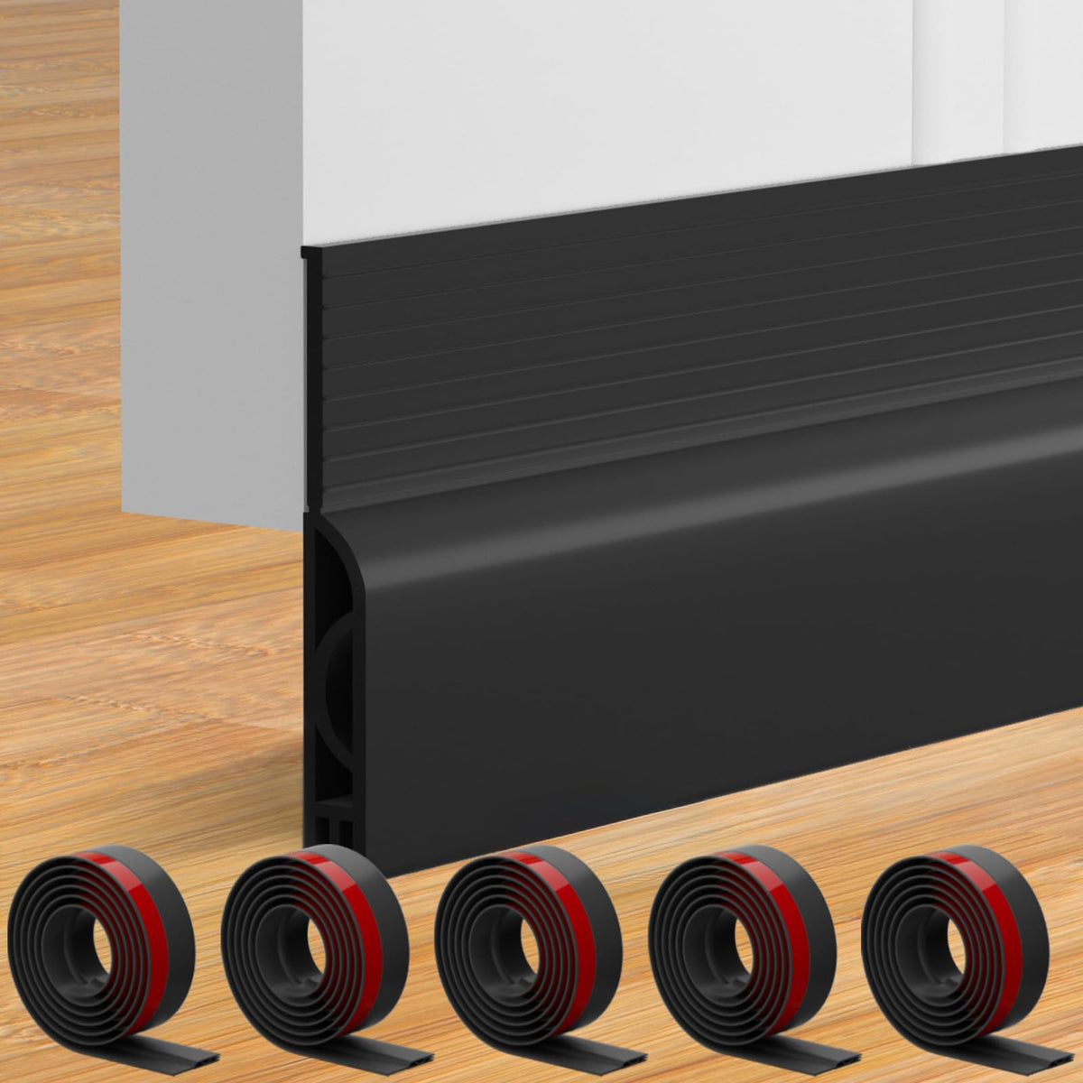 Ormein 5Pack door draft stopper seals 39-inch doors to reduce drafts and save energy.