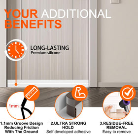 Ormein installation step showing quick one-minute setup on a door.