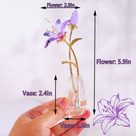 Ornalrist crystal tiger lily gift ready packaging for occasions