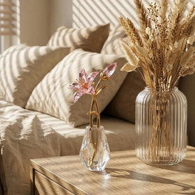Ornalrist lily gift set with crystal vase ready for gifting occasions