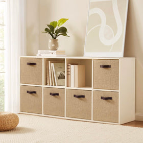Ornavo Home bedroom storage adding calm with foldable bins.