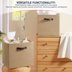 Ornavo Home collapsible storage bin laid flat for space saving flexibility.