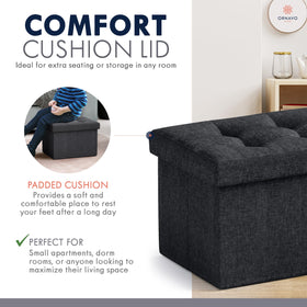 Sturdy interior storage for blankets, magazines, or small travel items.